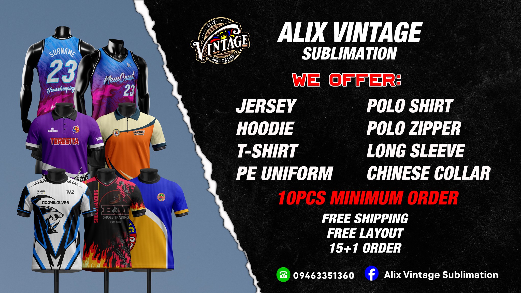 Alix Vintage sublimation banner